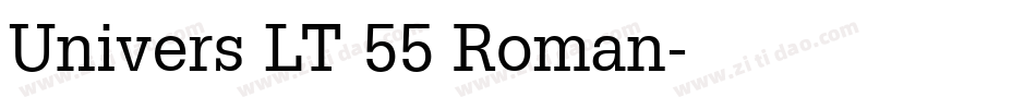 Univers LT 55 Roman字体转换